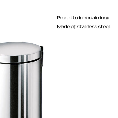 Portarifiuti Gedy Argenta 3 lt. in acciaio inox 17x22,5x26 cm by CeramicStore | Lo specialista del tuo bagno