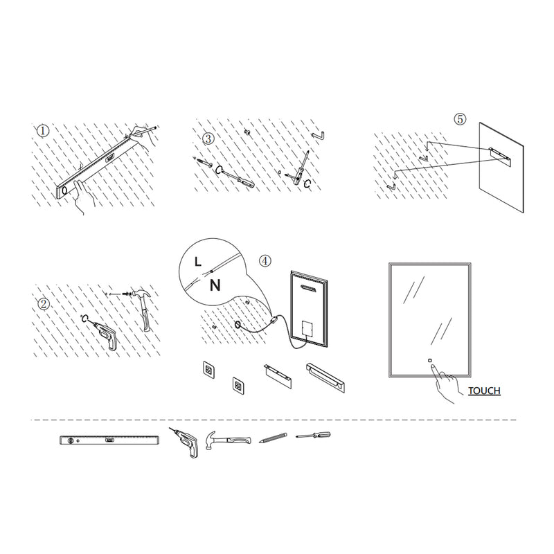 Specchio rotondo con doppio led integrato accensione touch diametro 70 cm by CeramicStore | Lo specialista del tuo bagno