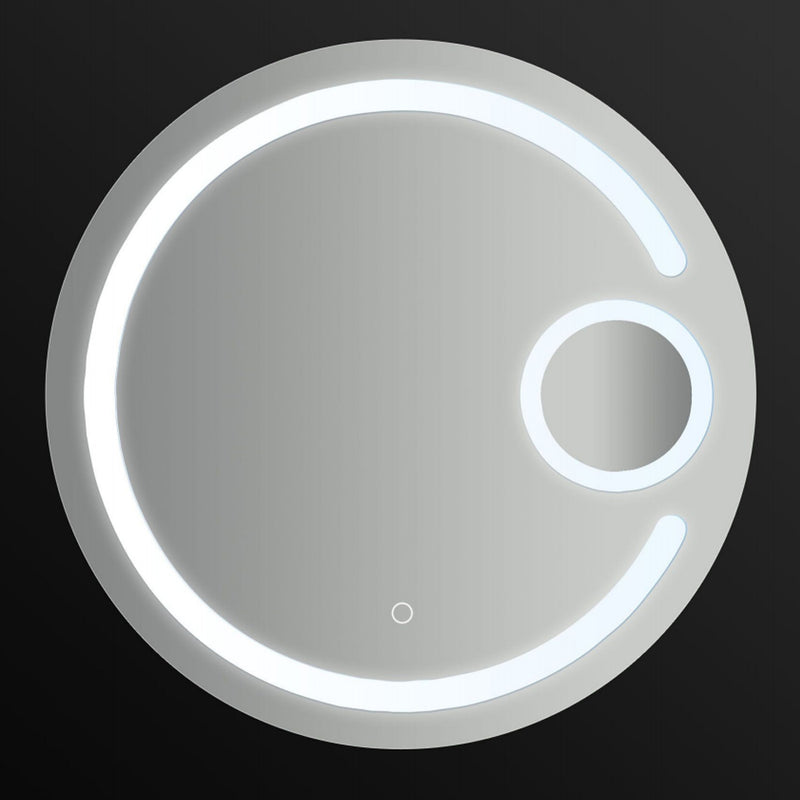 Specchio rotondo con doppio led integrato accensione touch diametro 70 cm by CeramicStore | Lo specialista del tuo bagno