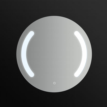 Specchio rotondo doppia striscia led laterale integrata accensione touch diametro 60 cm by CeramicStore | Lo specialista del tuo bagno