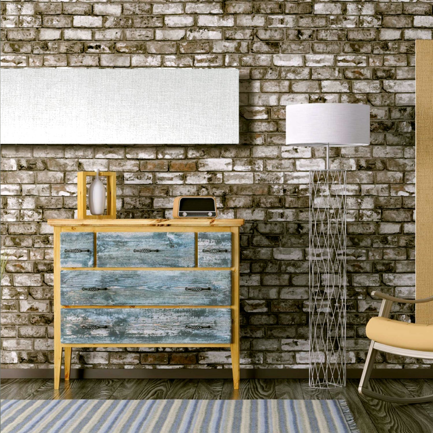 Termoarredo elettrico a piastra modello Tessuto 110x30 cm - Bianco by CeramicStore | Lo specialista del tuo bagno