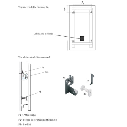 Termoarredo elettrico a piastra modello Tessuto 180x55 cm - Bianco by CeramicStore | Lo specialista del tuo bagno