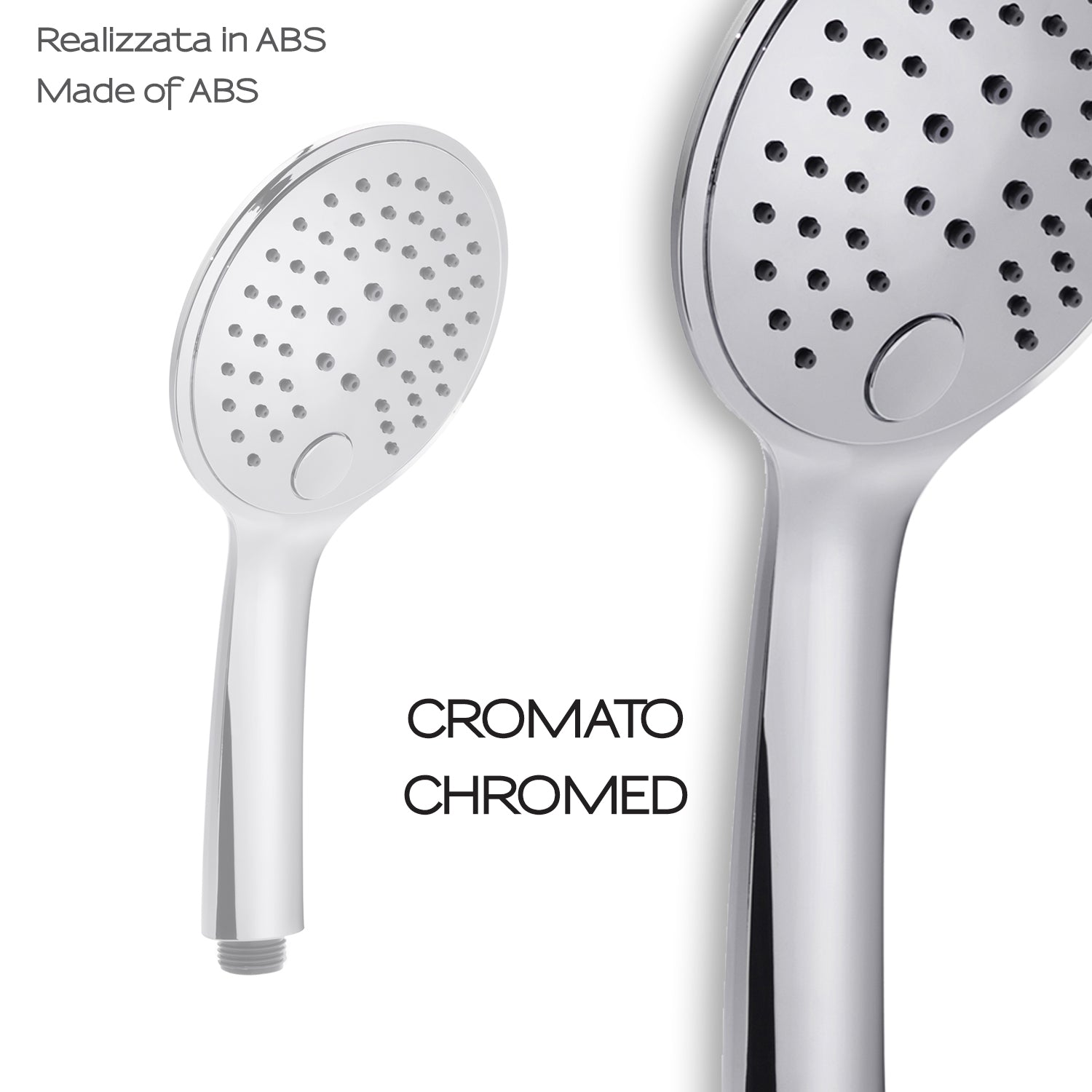 Doccetta tonda 3 getti con cambio getti a pulsante modello Tech 12 di Gedy - Cromato by CeramicStore | Lo specialista del tuo bagno