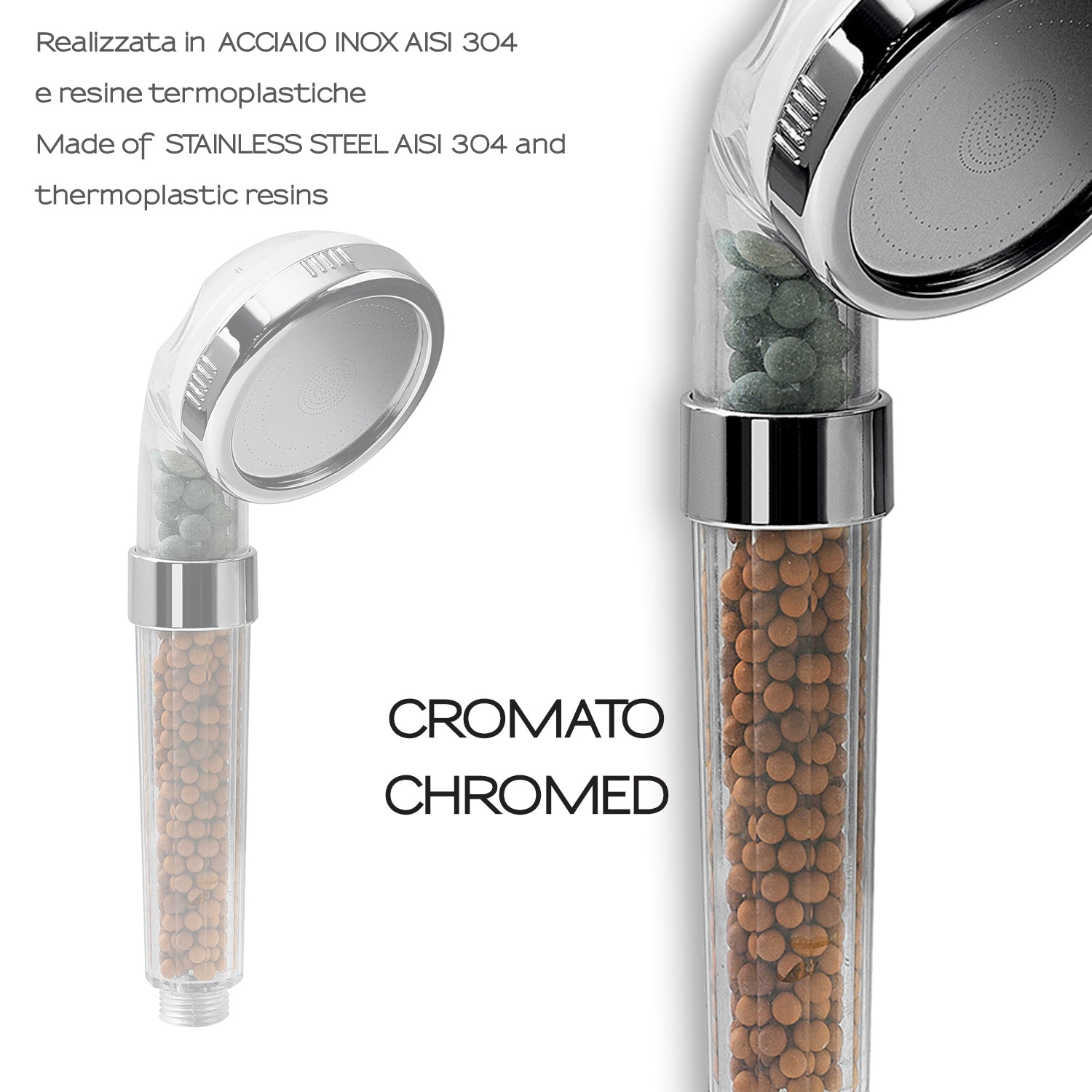 Doccetta 1 getto modello Top 04 Pure di Gedy in acciaio inox - Cromato by CeramicStore | Lo specialista del tuo bagno