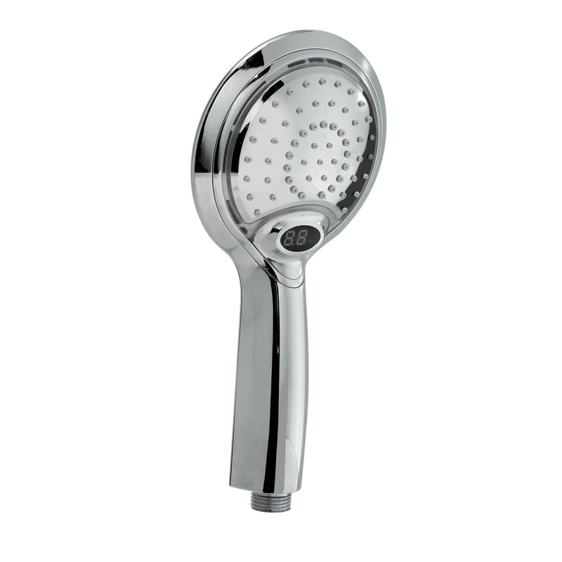 Doccetta 1 getto con led a tre colori e controllo temperatura modello Thermo Light 00 di Gedy - Cromato by CeramicStore | Lo specialista del tuo bagno