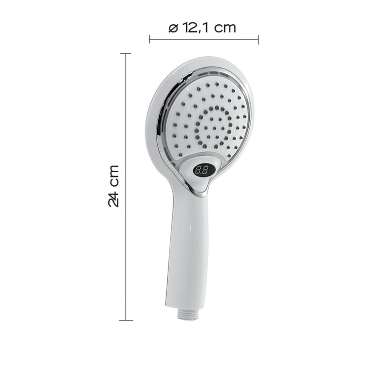 Doccetta 1 getto con led a tre colori e controllo temperatura modello Thermo Light 01 di Gedy - Bianco by CeramicStore | Lo specialista del tuo bagno
