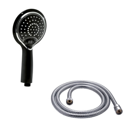 Doccetta 1 getto con led a tre colori e controllo temperatura modello Thermo Light 02 di Gedy - Nero by CeramicStore | Lo specialista del tuo bagno