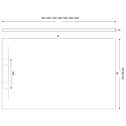 Piatto doccia Maiya 80x120 bianco in mineralmarmo by CeramicStore | Lo specialista del tuo bagno