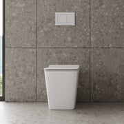 Vaso a terra con copriwater soft close Tela BathCore L 36 x P 56 x H 41 cm â€“ Bianco lucido