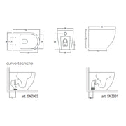 Vaso a terra con copriwater soft close Nilo BathCore L 36 Ã— P 52 Ã— H 42 cm â€“ Bianco lucido
