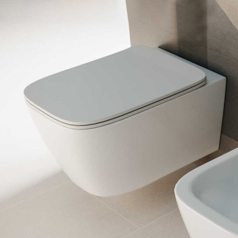 Vaso sospeso con copriwater soft close Nilo BathCore - L 36 x P 52 x H 34 cm