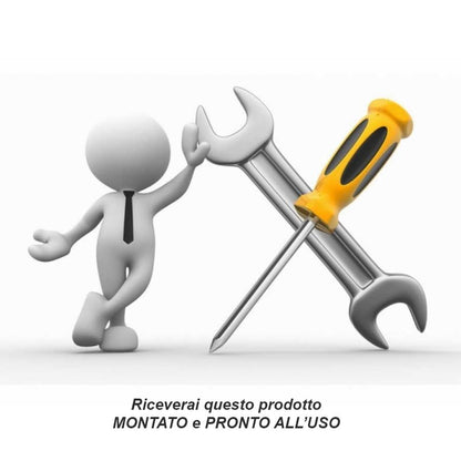 Copriwater in legno modello Conca con interasse regolabile e cerniere universali - Bianco
