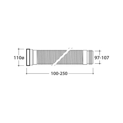 Raccordo flessibile scarico parete da 21 a 25 cm per WC Multi 2.0 Globo by CeramicStore | Lo specialista del tuo bagno
