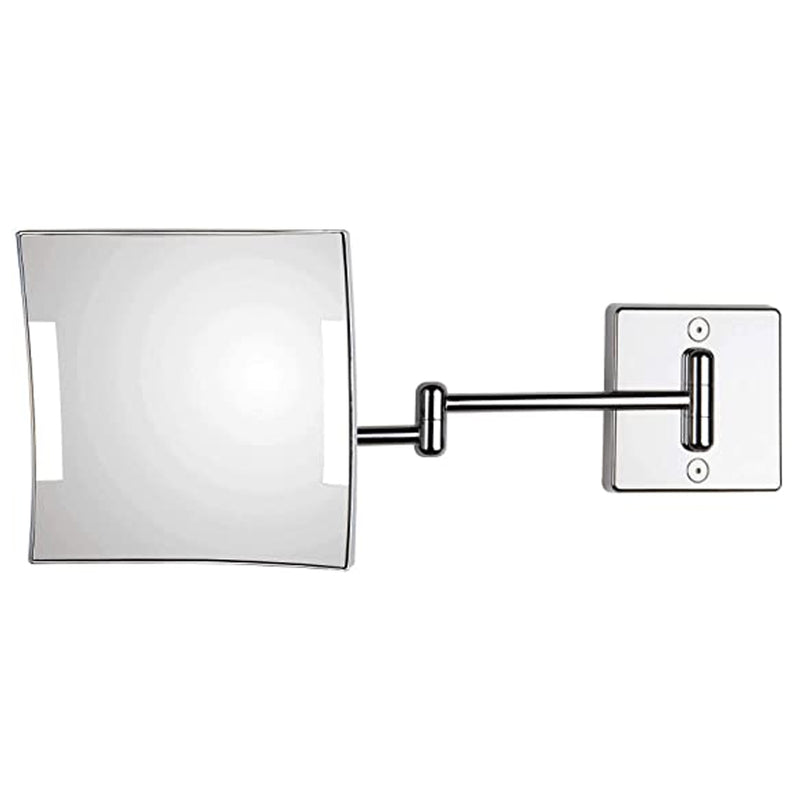 Specchio ingranditore orientabile koh-i-noor modello Quadrolo LED con braccio singolo con alimentazione esterna con spina by CeramicStore | Lo specialista del tuo bagno