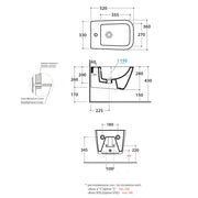 Sanitari Sospesi Ceramica Globo Stone 52 WC + BIDET + SEDILE Soft Close