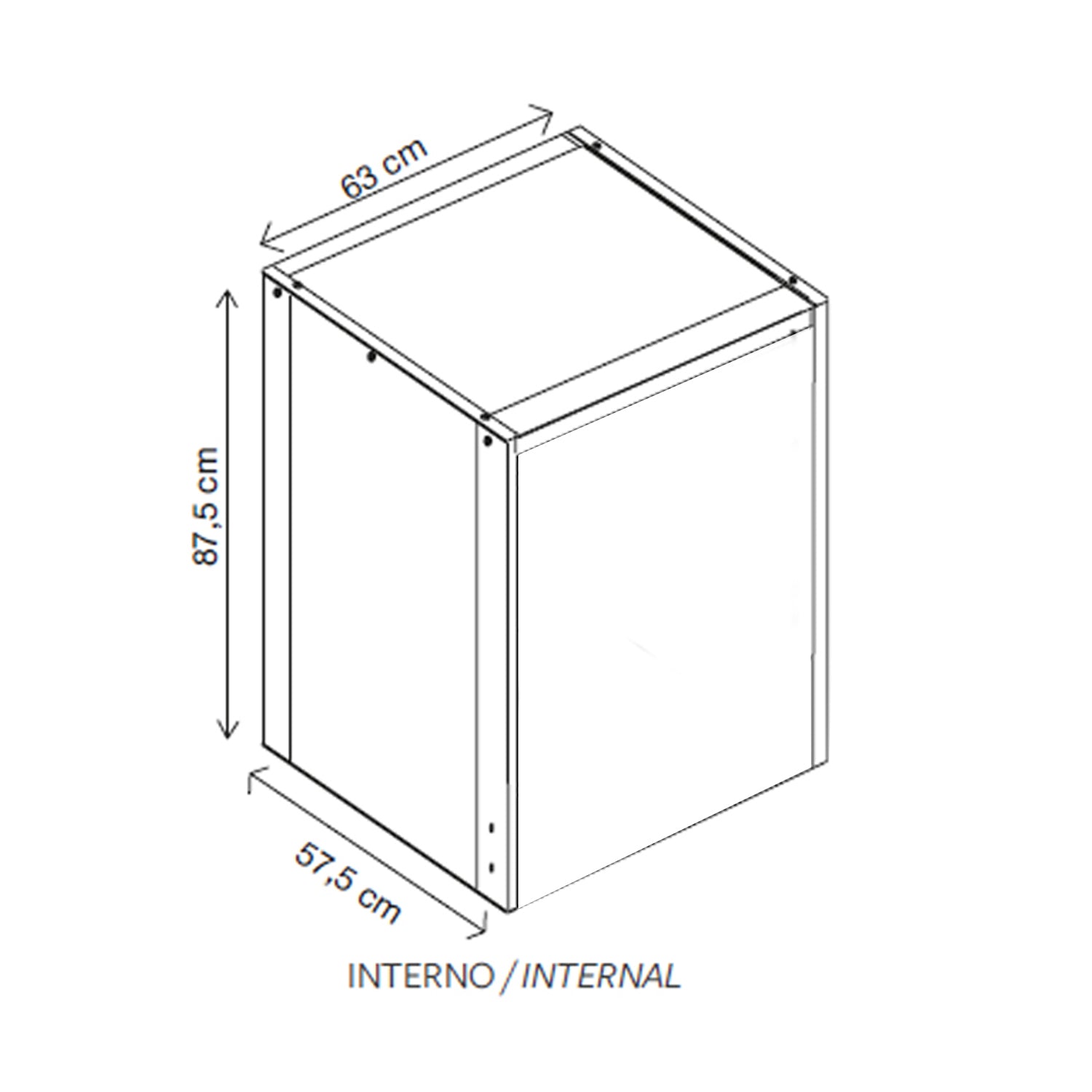 Mobile coprilavatrice a due ante in pvc cm 68,5 x 64,5 x 88 H by CeramicStore | Lo specialista del tuo bagno