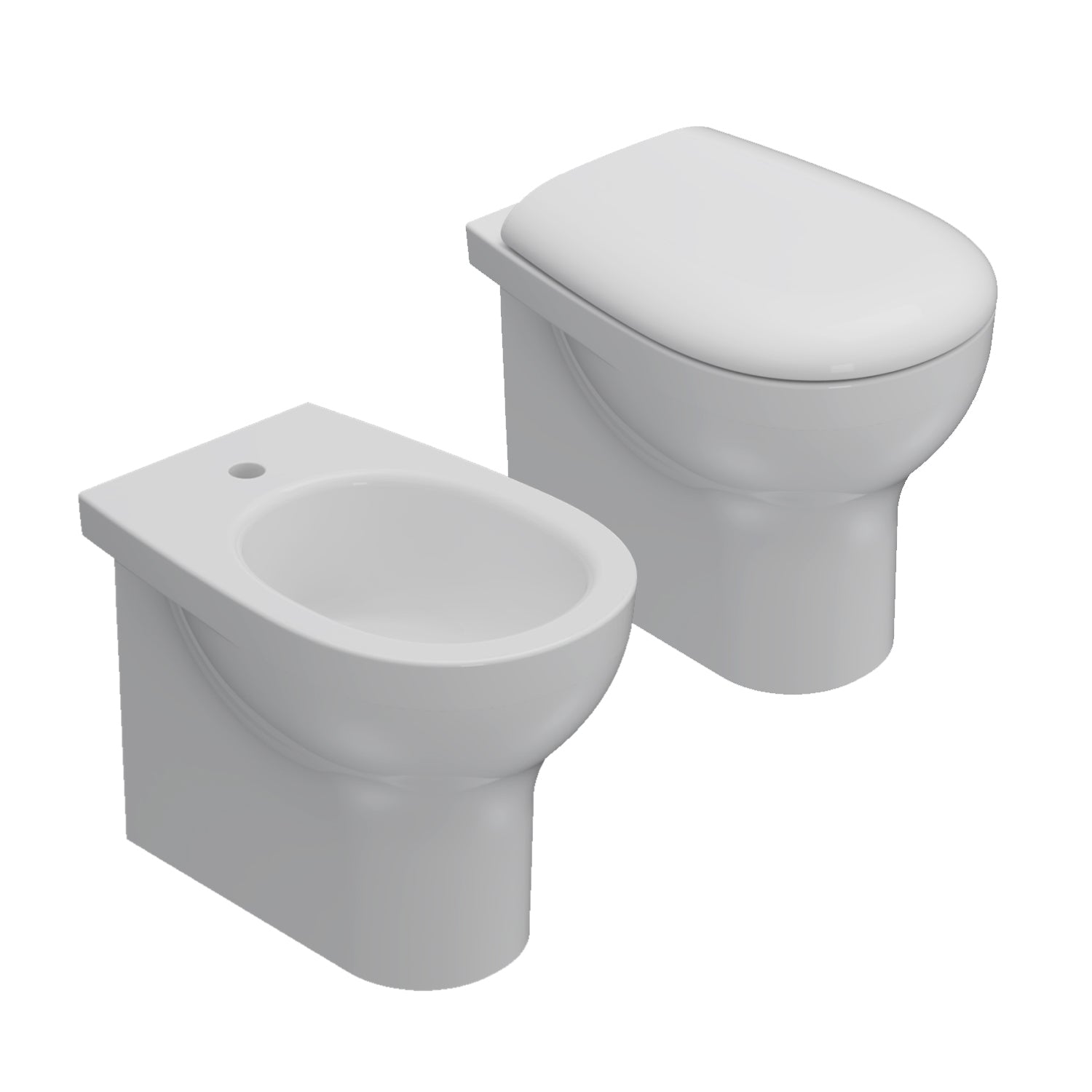 Sanitari a terra con coprivaso soft close 52x36xH41 cm Grace di Ceramica Globo â€“ Bianco lucido