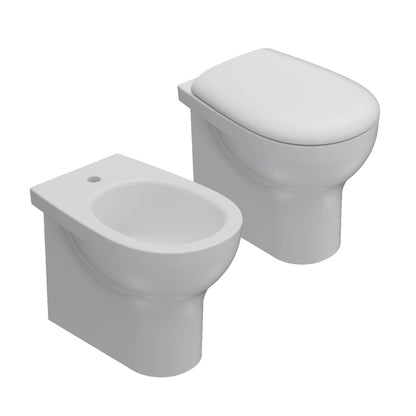 Sanitari a terra con coprivaso soft close 52x36xH41 cm Grace di Ceramica Globo â€“ Bianco lucido