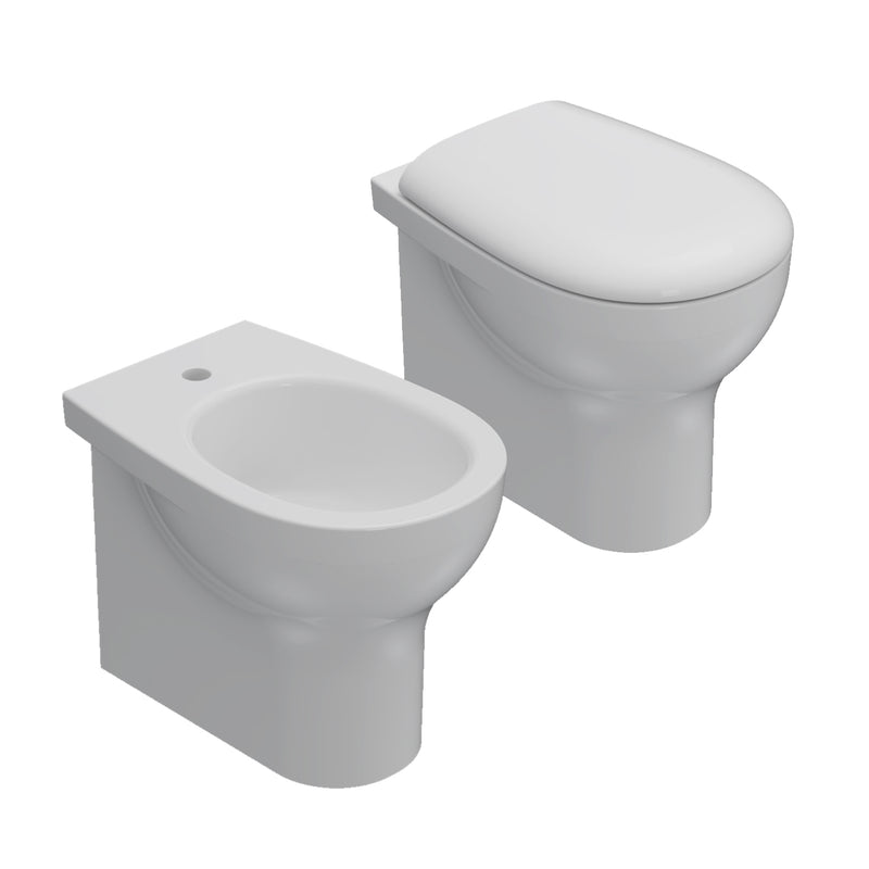 Sanitari a terra con coprivaso soft close 52x36xH41 cm Grace di Ceramica Globo â€“ Bianco lucido