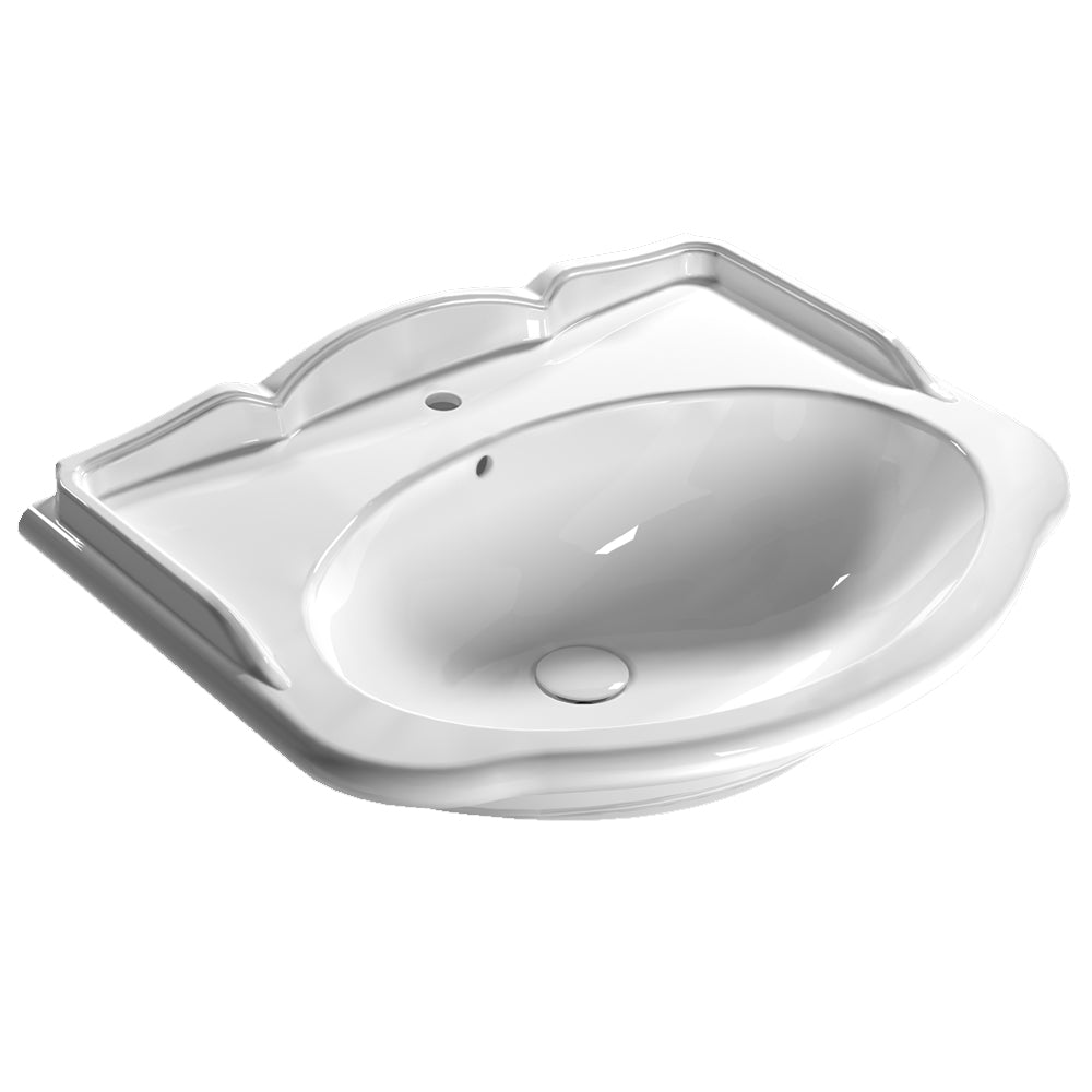 Lavabo sospeso Globo serie Paestum 71x58x22 cm - Bianco by CeramicStore | Lo specialista del tuo bagno