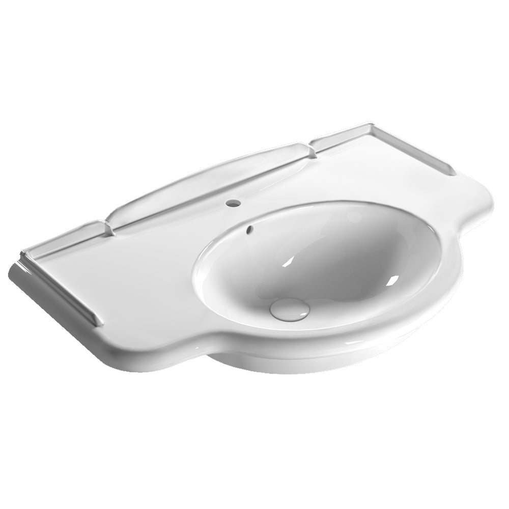 Lavabo sospeso 90x56 Ceramica Globo PAESTUM PA056.BI by CeramicStore | Lo specialista del tuo bagno