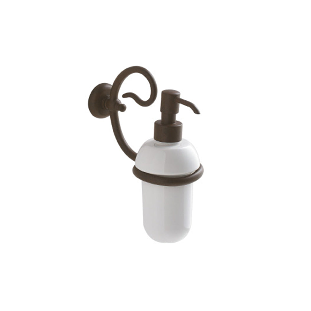 Dispenser sapone a parete collezione Paestum Globo - Ottone anticato by CeramicStore | Lo specialista del tuo bagno