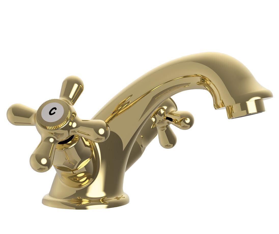 Miscelatore lavabo con scarico Paffoni Iris in ottone - Gold Finish by CeramicStore | Lo specialista del tuo bagno