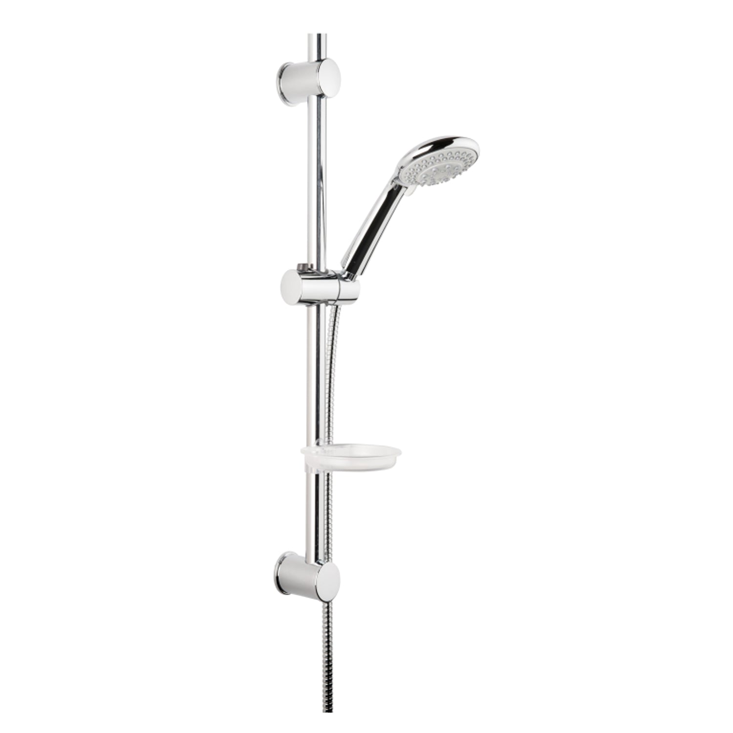 Saliscendi Orlando con asta in acciaio e doccia Florida 5 getti - Cromato by CeramicStore | Lo specialista del tuo bagno