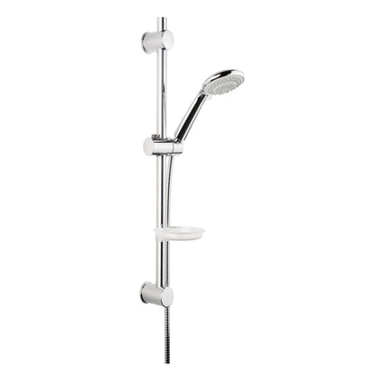Saliscendi Orlando con asta in acciaio e doccia Florida 5 getti - Cromato by CeramicStore | Lo specialista del tuo bagno