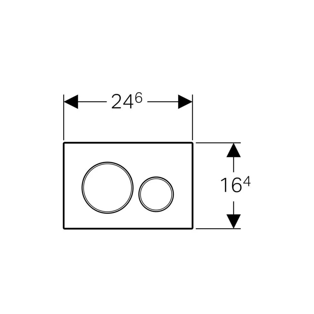 Piastra di azionamento Geberit Sigma 20 Cromo-Satinata-Cromo