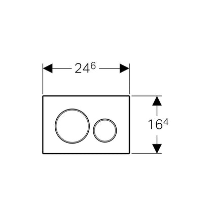 Piastra di azionamento Geberit Sigma 20 Cromo-Satinata-Cromo