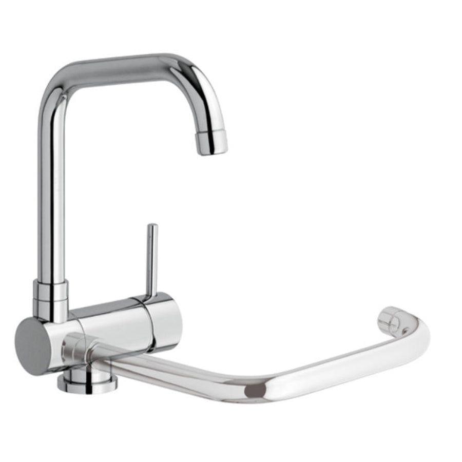 Miscelatore per lavello sottofinestra Artis collezione Moderni in ottone cromato by CeramicStore | Lo specialista del tuo bagno