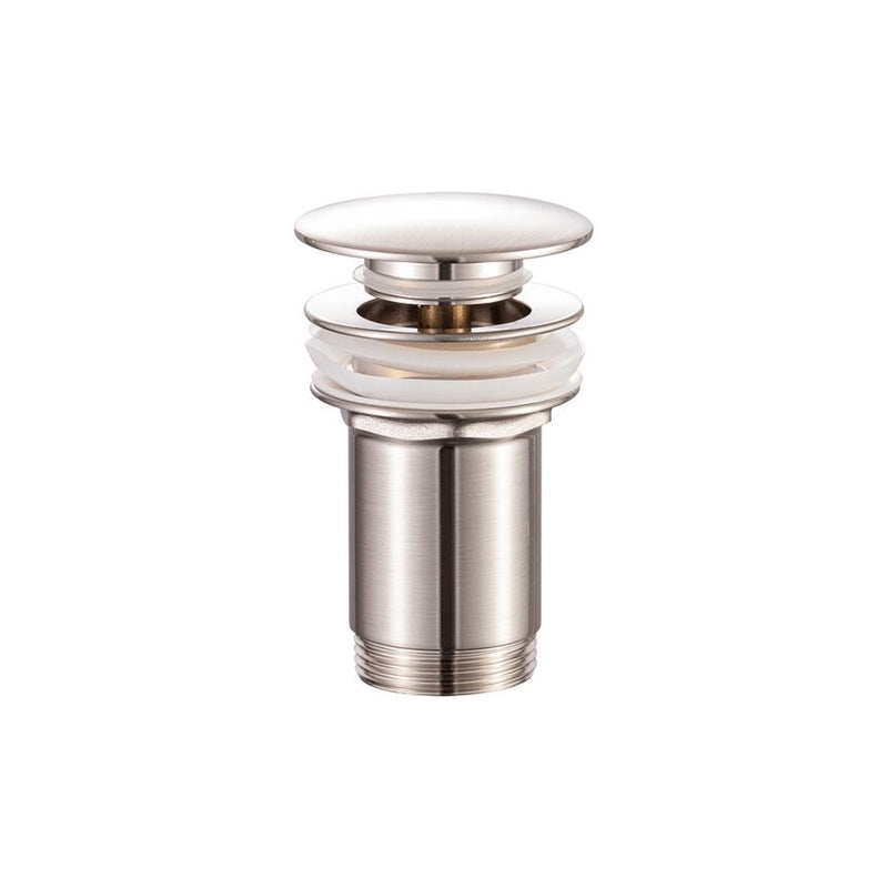 Scarico Click Clack senza troppo pieno in ottone nichel spazzolato opaco by CeramicStore | Lo specialista del tuo bagno