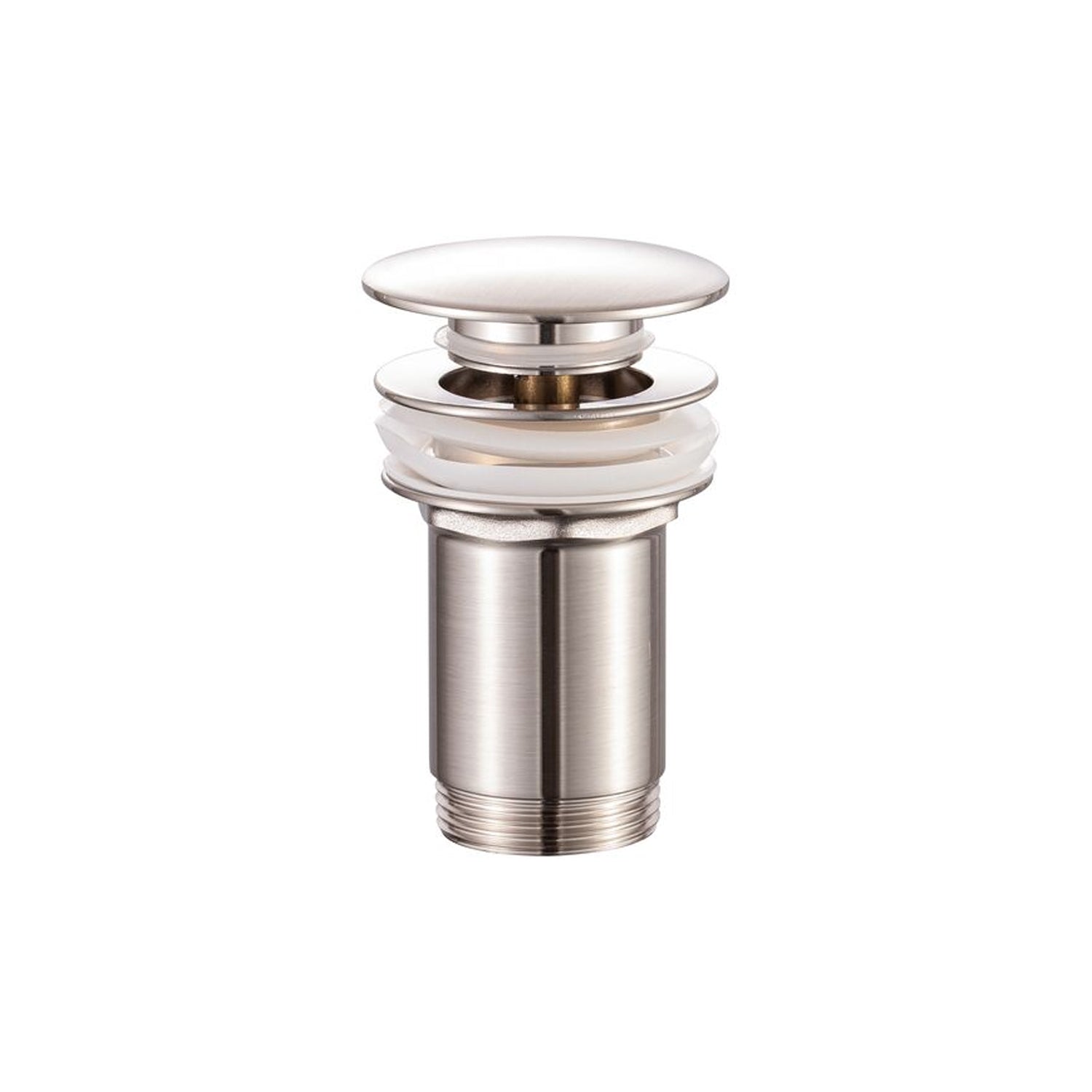 Scarico Click Clack senza troppo pieno in ottone nichel spazzolato by CeramicStore | Lo specialista del tuo bagno