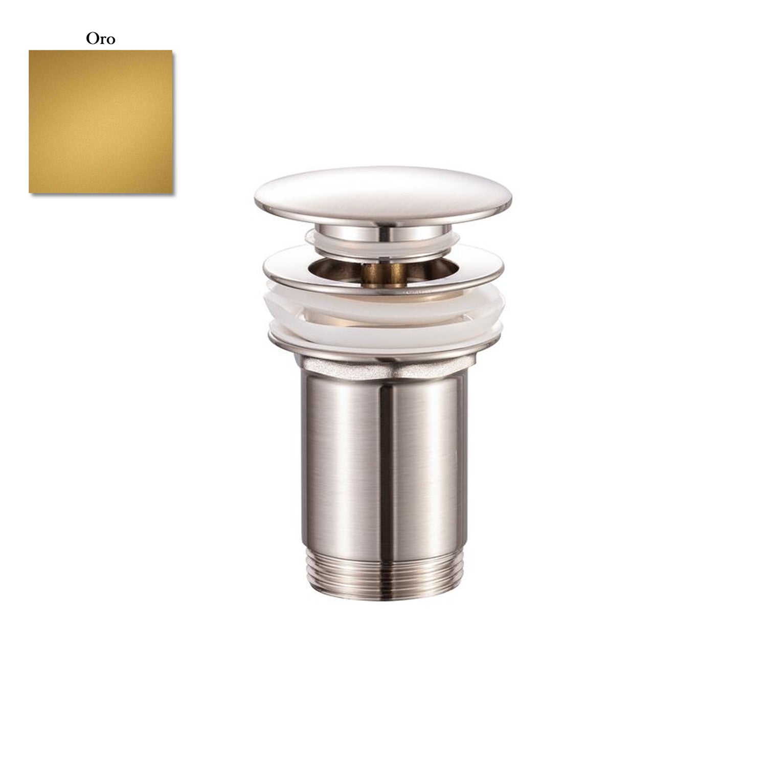 Scarico Click Clack con troppo pieno in ottone oro by CeramicStore | Lo specialista del tuo bagno