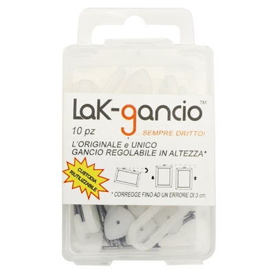 10 pz lak-gancio con regolazione in altezza -