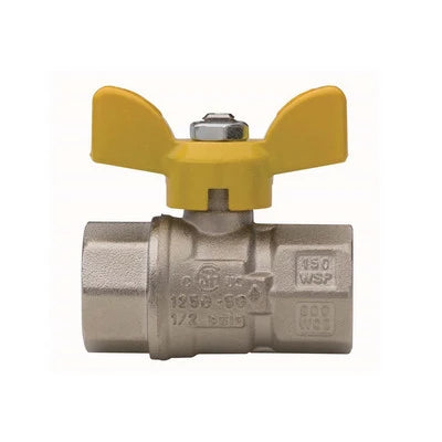 Valvola a sfera per gas a passaggio totale fil ff con farfalla 3/4 dn 20
