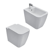 Sanitari Filo parete Ceramica Globo Stone 56 Multi scarico traslato con Sedile soft close