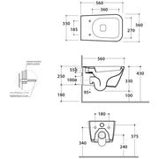 Sanitari Sospesi Ceramica Globo Stone 56 WC + BIDET + SEDILE SOFT CLOSE