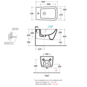 Sanitari Sospesi Ceramica Globo Stone 56 WC + BIDET + SEDILE SOFT CLOSE