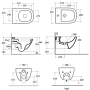 Sanitari Sospesi Ceramica Globo Stockholm 51 WC + BIDET + SEDILE SOFT CLOSE