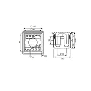 Piletta in abs con griglia in acciaio inox 10x10 by CeramicStore | Lo specialista del tuo bagno
