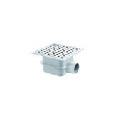 Piletta in abs con griglia in acciaio inox 15x15 con scarico orizzontale by CeramicStore | Lo specialista del tuo bagno