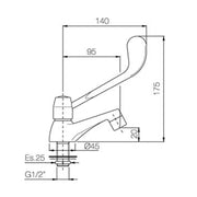 Rubinetto miscelatore a leva clinica con collo di cigno by CeramicStore | Lo specialista del tuo bagno