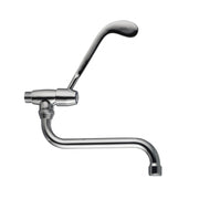 Rubinetto miscelatore lavabo a muro con leva clinica e canna orientabile by CeramicStore | Lo specialista del tuo bagno