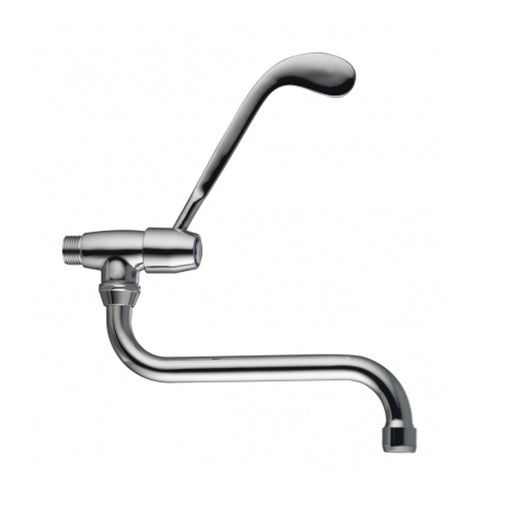 Rubinetto miscelatore lavabo a muro con leva clinica e canna orientabile by CeramicStore | Lo specialista del tuo bagno