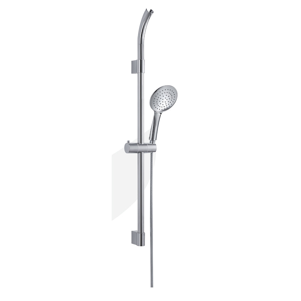 Set doccia completo di asta saliscendi doccino monogetto e flessibile modello TECH_00 cromo lucido by CeramicStore | Lo specialista del tuo bagno