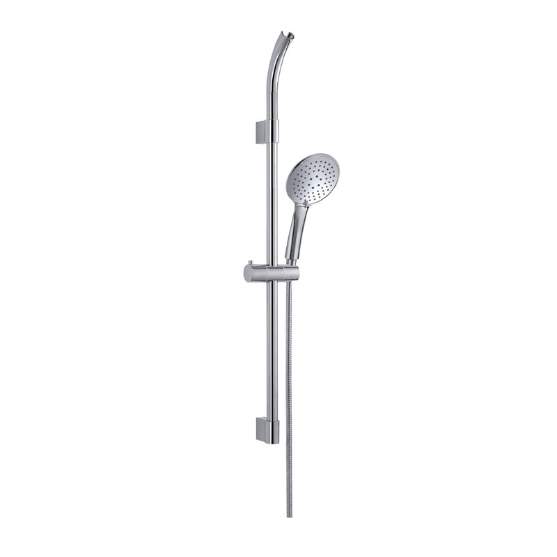Set doccia a 3 getti completto di asta saliscendi doccino e flessibile modello TECH_02 cromo lucido by CeramicStore | Lo specialista del tuo bagno