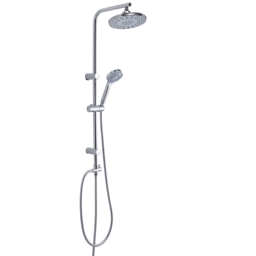 Colonna doccia regolabile con led tre colori per cromoterapia, soffione tondo, doccetta monogetto e deviatore modello Light 00 di Gedy - 100 cm/Cromo by CeramicStore | Lo specialista del tuo bagno