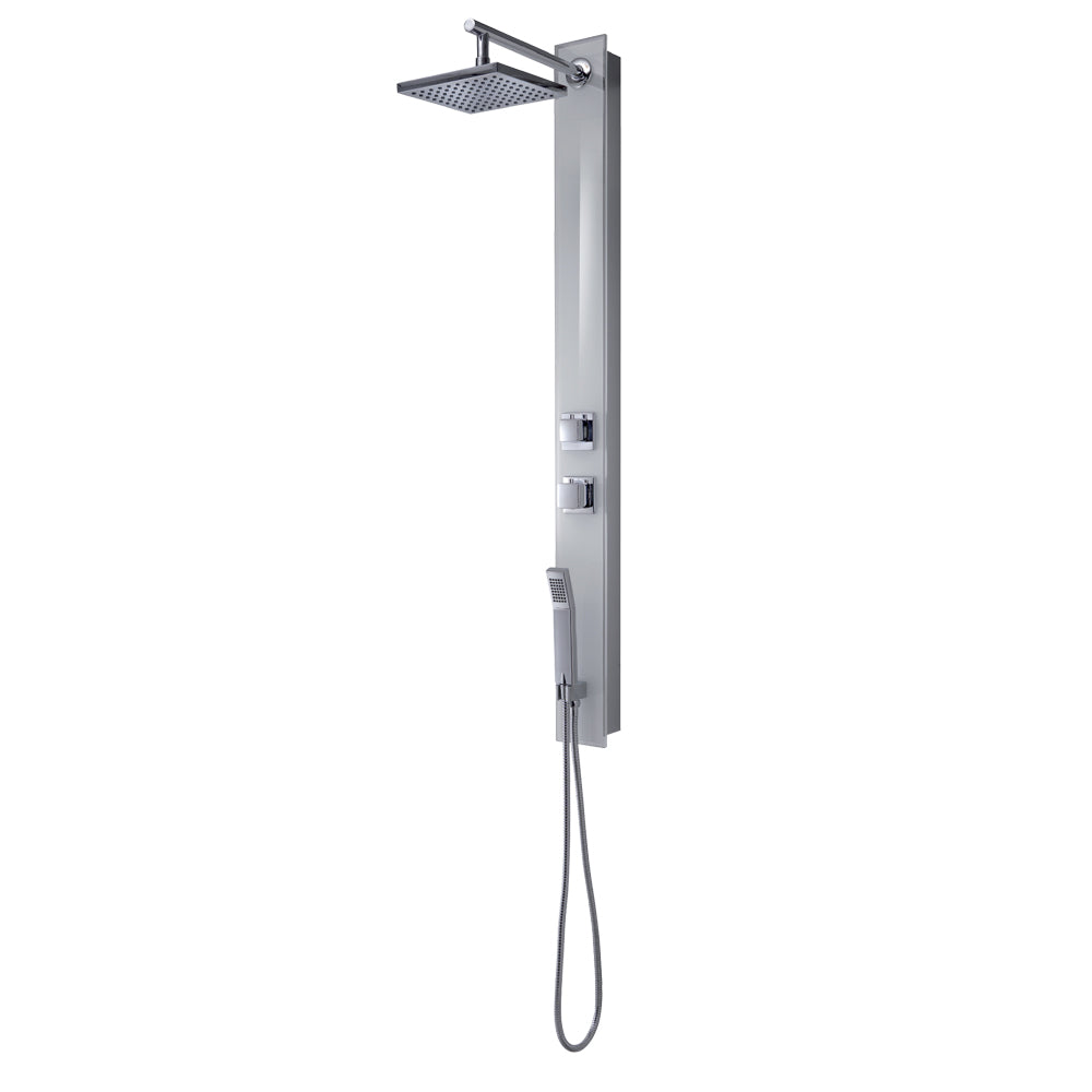 Pannello doccia in vetro temperato con miscelatore termostatico mod. Stile Plus 00 di Gedy - Cromo by CeramicStore | Lo specialista del tuo bagno